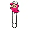 Clips para Papel Grandes de Shin-Chan Transfronterizos Suministros de Oficina Clips para Papel Creativos Lindos Pines en Forma de U Marcadores de Libros de Dibujos Animados de PVC
