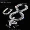 Joyería de Moda Transfronteriza Europea y Americana Personalidad Completo Diamante Equipo Águila Collar Pulsera Cadena Cubana Hip Hop para Hombres Traje