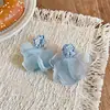 Aretes de Borla con Flor de Tela de Aguja de Plata, Estilo Vacaciones en la Playa, Aretes de Moda y Dulces, Lujo Ligero y de Alta Gama, Aretes Únicos