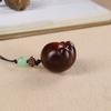Sándalo Lindo Llavero Colgante de Garra de Gato de Dibujos Animados Bola Pequeña de Palo de Rosa Accesorios DIY