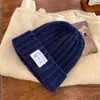 Gorro de Lana Tejido Blanco Estilo Coreano Estilo Ins para Mujer en Otoño e Invierno, Pequeño y Versátil, Holgado, Engrosado y Cálido Gorro Baotou