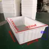 Caja de cultivo de pescado para tendón de res PE, tanque de agua de plástico, caja de acuicultura 50-2000L, gruesa, resistente a caídas, no se pudre, caja cuadrada para rotación