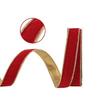 Cinta para Envolver Regalos de Navidad de 2.5 cm con Borde Dorado, Terciopelo Sintético con Borde de Alambre de Hierro, Mariposa Decorativa de Navidad