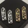 Acessórios de Joalheria Artesanais Estilo Antigo Cobre Puro 34*9 Pingente Pequeno Retangular Pequeno Ornamento Pendente Estilo Chinês Estilo Étnico