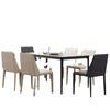 Silla de Comedor Suave Moderna Simple para el Hogar Hotel Restaurante Occidental Silla de Cuero con Respaldo Cafetería Silla de Comedor de Negociación de Ocio