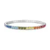 Pulseira Europeia e Americana de Prata 925 Transfronteiriça para Mulheres, Corrente Tennis Versátil Colorida de Luxo Leve com Zircônia de 3mm Incrustada