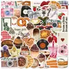 50 Adesivos Estéticos Graffiti Estético Rosa Guitarra Caderno Mala DIY Adesivos à Prova d'Água Transfronteiriço