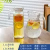 Jarra de Agua Fría de Vidrio, Resistente a Altas Temperaturas, Tetera de Gran Capacidad, Vaso de Agua Fría para el Hogar, Recipiente para Agua Hirviendo, Jarra para Jugos, Jarra