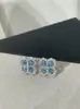 Collar Hairei Lleno de Diamantes, Bucle de Trébol de Cuatro Hojas de Alta Gama, Cadena para Clavícula de Diamante en Forma de Gota Trébol Rosa de la Suerte para Mujeres, Chapado en Oro de 18 Quilates