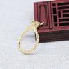 Accesorios de joyería hechos a mano chapados en oro DIY 24K 13*16mm Rama de petirrojo Soporte para anillo de vid Material para incrustar A690