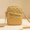 Bolsas em Estoque para Mulheres 2025 Novas Bolsas Femininas Mini Bolsas para Celular Moda Tendência Acolchoada Feminina Ombro Transversal Pequena Bolsa