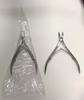Herramientas para uñas, tijeras para piel muerta 8710, alicates para pedicura, cortaúñas para dedos de los pies, alicates de punta de águila de acero inoxidable con púas manuales para pedicura
