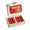 Caixa de Presente de Frutas de Luxo Personalizada, Caixa Portátil com Janela Transparente e Impressão de Logo, Caixa Colorida para Embalagem de Alimentos, Caixa de Presente, Pequenos Lotes