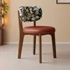 Cadeira de Jantar de Madeira Maciça Nórdica, Cadeira de Mesa de Jantar para Casa, Cadeira Minimalista de Luxo Leve Vintage para Sala de Estar, Sala de Jantar, Hotel, Cadeira de Lazer, Banco de Maquiagem