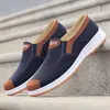 Sapatos de pano de Pequim antigos de primavera sapatos de lona respiráveis masculinos slip-on antiderrapantes resistentes ao desgaste sapatos de trabalho sola de tendão sapatos casuais