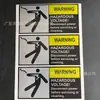 Letrero de Seguridad Luz Blanca Pegatinas para Mascotas, Resistente a la Intemperie, Resistente a Altas Temperaturas, Resistente al Sol, Adhesivo por Detrás Mascota Dragón Plateado Mate Etiquetas Autoadhesivas