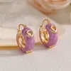 Brincos Cor Morandi Alta Qualidade Simples Personalidade Versátil Joia para Orelha Doce Cool Style Tarraxas de Orelha Moderno Temperamento Brincos Romanos