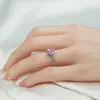 Anillo de Plata de Ley S925 con Diamante para Mujer, Moderno y Versátil, Brazo Retorcido Incrustado de Diamantes, Anillo de Seis Garras con Moissanita de 2 Quilates