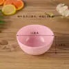Venta al por mayor de fábrica simple portátil empujar regalo publicidad hogar Tazón de trigo hogar Cuchara caja de regalo tazón de plástico