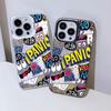Capa de Celular Monstro Excêntrico Ipanic Estilo Graffiti Americano para iPhone 16, Estilo de Rua Hip-Hop, Capa Dura à Prova de Choque para Apple 17