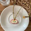 ¡Infantil! Lindo Collar de Perro con Cuentas para Mujer, Cadena para Clavícula de Cuerda Trenzada de Colores, Gargantilla Larga de Nicho Accesorio Versátil