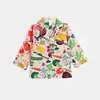 Pijama con temática de perro estilo Ins para niñas, Ropa de estar de algodón puro para primavera y otoño, Lindo pijama tipo cárdigan famoso en Internet para bebés