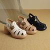 Nuevas Sandalias Romanas Baotou 2025 para Mujer Primavera y Verano Zapatos Tejidos de Jaula de Cerdo Calados Casuales Versátiles Sandalias de Suela Gruesa
