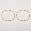 Pendientes redondos grandes pequeños lisos de oro europeos y americanos para mujer, estilo nicho, pendientes de alta calidad, simples, combinan con todo, estilo frío, moda