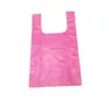 Bolsas de plástico rojas tipo chaleco para restaurantes, supermercados y tiendas de conveniencia, bolsas de compra tipo tote festivas y engrosadas, bolsas de basura, bolsas para el hogar