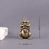 Unicórnio Sólido de Latão Retro Decoração de Casa Velha Animal de Estimação para Chá Artesanato de Mesa de Escritório Pequenos Enfeites Besta da Sorte