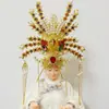Estatua Divina de Anciana Negra Hu Sanyei Taonai Corona de Fénix Abuela de Taishan Niangniang Guanyin Estatua de Buda Tocado Corona de Cabeza Sombrero