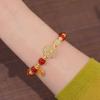 Pulsera de loto para mujer, diseño de lujo ligero de alta calidad, nuevo, paso a paso, imitación de loto, pulsera de jade Hetian natural, regalo de cumpleaños