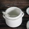 Olla de Estofado de Cerámica con Tapa, Forro para Estofar Sellado con Agua, Olla para Nido de Pájaro Doméstica, Olla para Estofar para Hotel, Olla Pequeña para Sopa, Olla Comercial para Vaporizar para Estofar Sopa