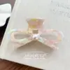 Pajarita Coreana Perla Acetato Pinza para el Cabello Dulce Pasador Grande para la Parte Trasera del Peinado Pinza de Tiburón Accesorio para el Cabello Mayoreo