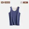 Chaleco térmico sin costuras de cachemira y seda para hombre, chaleco sin mangas con forro polar, camiseta interior de invierno para usar debajo, ropa interior de terciopelo alemán