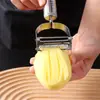Pelador Multifuncional de Acero Inoxidable para el Hogar, Cuchillo Pelador, Pelador de Frutas y Verduras, Pelador de Patatas, Herramienta Ralladora