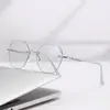 Gafas para Miopía con Borde Flash, Cambian de Color Sensibles a la Luz, Sin Montura, Borde de Diamante, Gafas Anti Luz Azul para Mujeres, Gafas para Miopía Ultraligeras para Exportación Transfronteriza