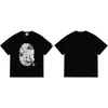 Fornecedor de Longa Data de Marcas de Moda Atacado Transfronteiriças Tendência para Comércio Exterior, Camiseta Manga Curta Pesada 260g Cabeça de Gorila Tubarão