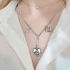 Collar de amor de celebridades de Internet, personalizado, sencillo, en plata de ley s925, Dongdaemun, Corea del Sur, 2020
