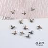 Mini mariposa para uñas con punta de dedo, joyería para decoración de uñas, ojo de caballo, diamante, aleación, cristal, mariposa tridimensional, decoración de uñas