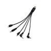 Cable de Carga de Ángulo Recto de Una a Cinco Cabezas de un Solo Puerto de 2.5/3.5 Caja de Alimentación de Emergencia Segura Cerradura de Puerta Cable de Datos Cinco en Uno