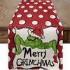 Popular Personaje de Película Navideña de Amazon Grinch Camino de Mesa Personalizado, Sala de Estar Cocina Mesa de Café Mantel Aislamiento Térmico