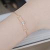 Pulseira Minimalista de Diamante Suspensa para Mulheres, Inteligente, Compacta, Design Oco, Geométrico de Alta Qualidade