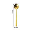 304 aço inoxidável golden coffee spoon pequena colher redonda estilo coreano mão presente misturando colher de mel caneca de vidro