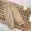 Pantalones para Niños de Primavera y Otoño, Nuevo Estilo Coreano Otoño 2025, Pantalones Casuales de Algodón Puro para Niños Pequeños, Elegantes Pantalones Deportivos para Niños