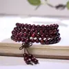 Sándalo Palo de Sangre 0.6/0.8/1.0mm*108 Cuentas Pulsera de Cuentas de Oración Budista para Hombres y Mujeres Pulsera de Cuentas de Oración al por Mayor para Recreación Cultural
