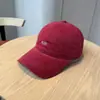 Modelo Nuevo 2026 Algodón Puro Circunferencia de Cabeza Grande Bordado Simple de Letras Gorra de Béisbol para Hombres y Mujeres, Visera Ancha Protección Solar Gorra de Pico de Pato