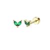 Europa e Estados Unidos Amazon Hot Gold Plated Brincos Brincos Moda Verde Zircon Brincos Brincos em estoque