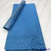 5 Yardas de Tela de Algodón Bordada Estilo Africano Más una Caja de Set de Pañuelo Hayes Encaje de Algodón Suizo