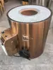 Fogão elétrico automático de temperatura constante para bolos de gergelim com vegetais secos de ameixa Jin Yun, barril de madeira espessado, panela a gás de aço inoxidável, fogão a carvão comercial